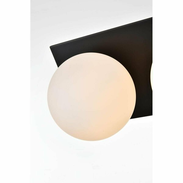 Cling 110 V E12 2 Light Vanity Wall Lamp, Black CL2956521